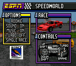 ESPN Speed World Title Screen